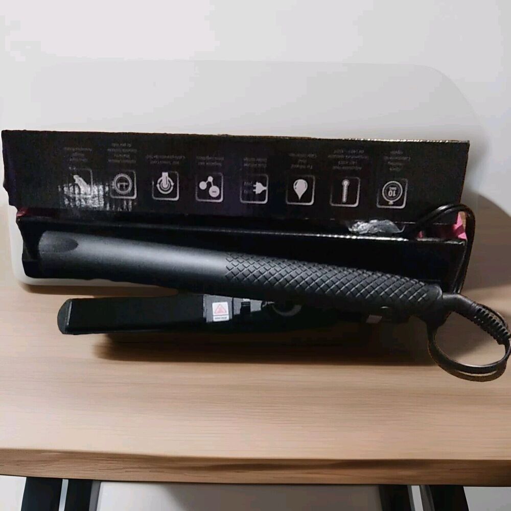 Style House 1.25 Inch Professional Styling flat Iron Black Neg Ion Therapy